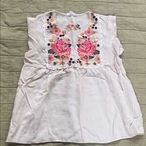 Cottagecore Embroidered Flowy Top